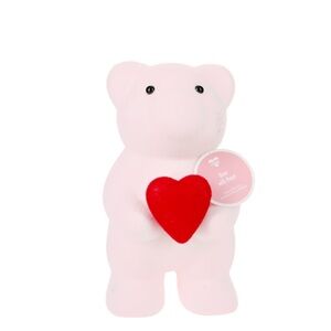 Valentine's Soft Pink Flocked Teddy Bear Decor